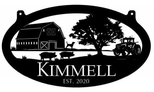 Metal FARM Sign, pig barn chicken sign, laser cut metal sign