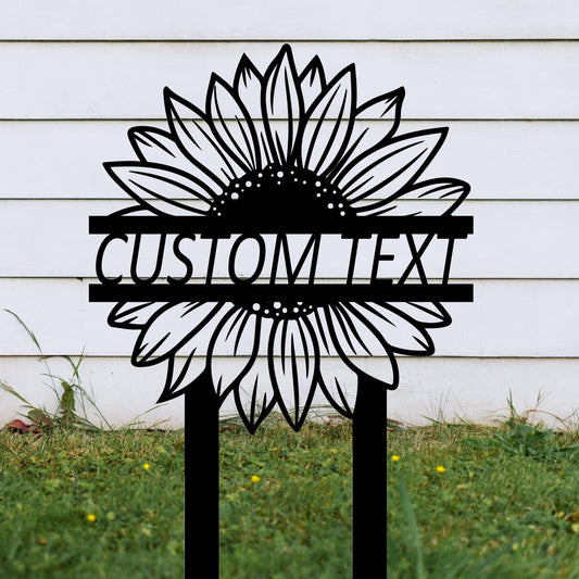 Customizable Metal Sunflower Signs, Garden Stakes Metal, Outdoor Decor, Yard Signs, Home Decorations, Metal Art Decor, Unique Gifts