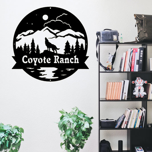 Custom Wolf Name Metal, Art House Sign, Bedroom Wall Hanging, Living Room Hanging, Metal Decorations, Custom Crafts, Handmade Signs, Gifts