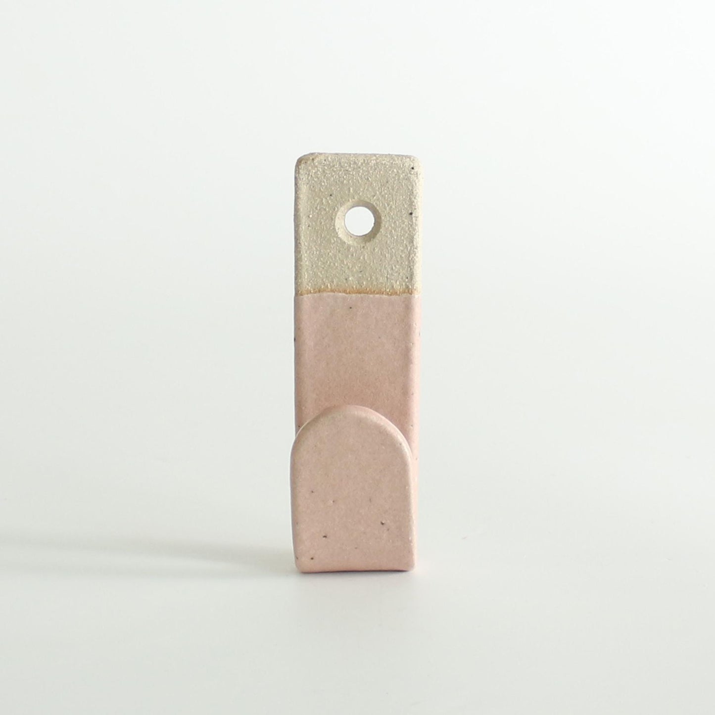 Handmade Pastel Stoneware Wall Hook: Rustic Chic Home Decor