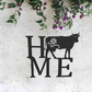 Home Cow Metal Sign, Cow Home Wall Decor, Cow Decor, Farmhouse Decor, Home Sign, Cow Sign, Farmhouse Wall Decor, Farmhouse Cow sign,