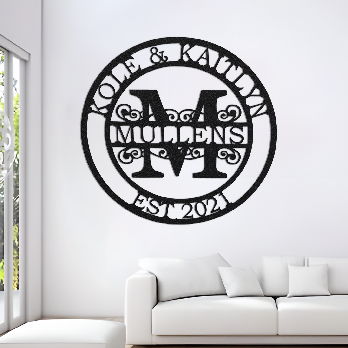 Personalized Family Sign, Established Monogram Metal Sign, Monogram Metal Sign, Family Name Sign, Metal Sign, Last Name Sign, Initial Sign