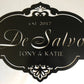Custom laser cut metal sign with gorgeous detail