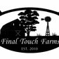 Windmill BARN SIGN in metal and powder coat finish
