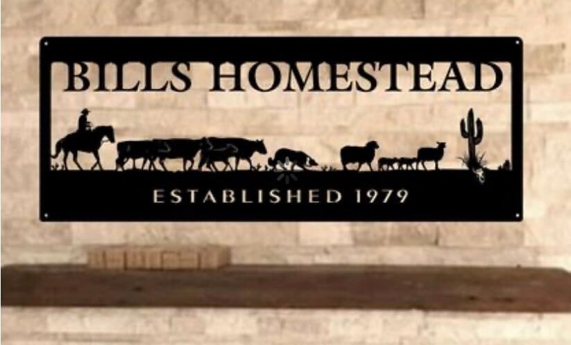 Custom metal Cattle or Sheep wall art or Metal Driveway topper