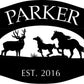 Metal Horses Sign, HORSES and BUCK sign