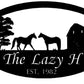 Personalized Metal HORSE Sign with BARn and HORSES and YOUR Name
