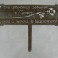 The Difference Between Flowers and Weeds is Judgement metal garden sign