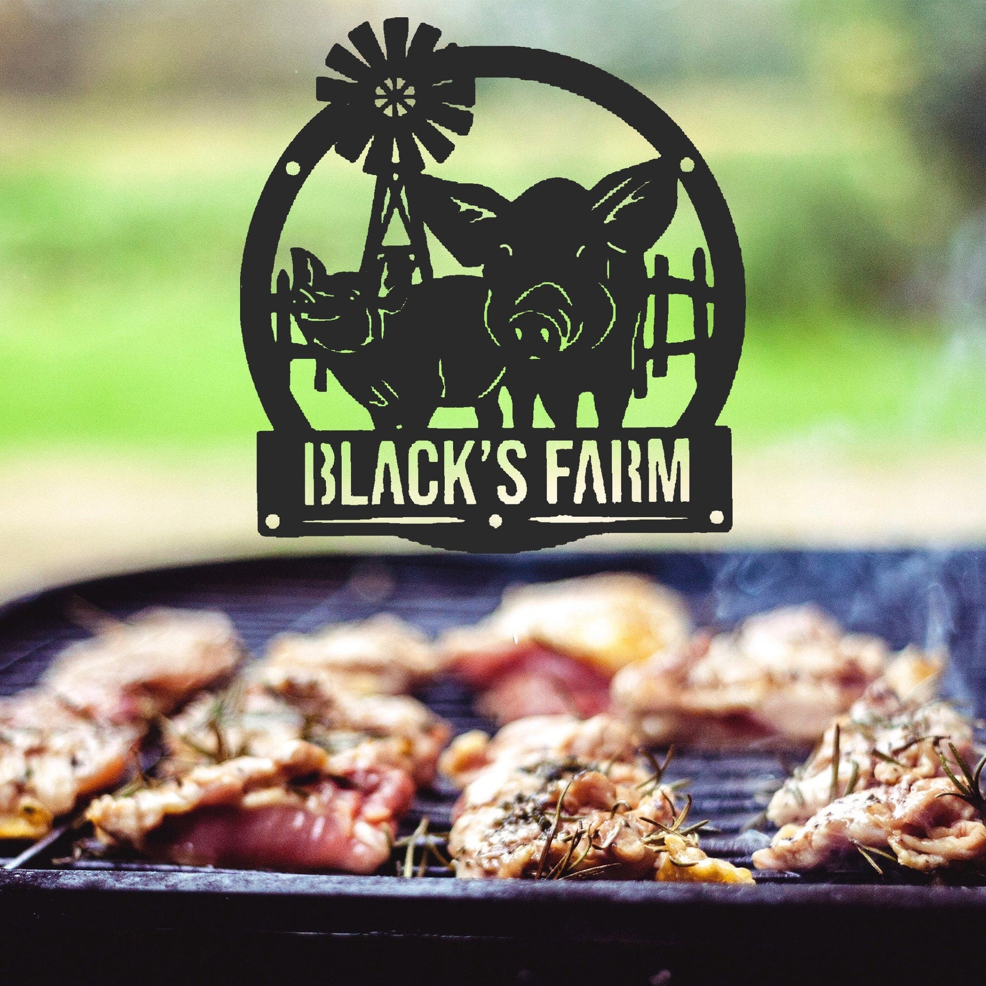 Custom Pigmetal Farm Metal Sign, Custom Pig Farm Sign, Custom Bbq Pig Farmhouse Decor, Farmer Name Sign,farmer Gift