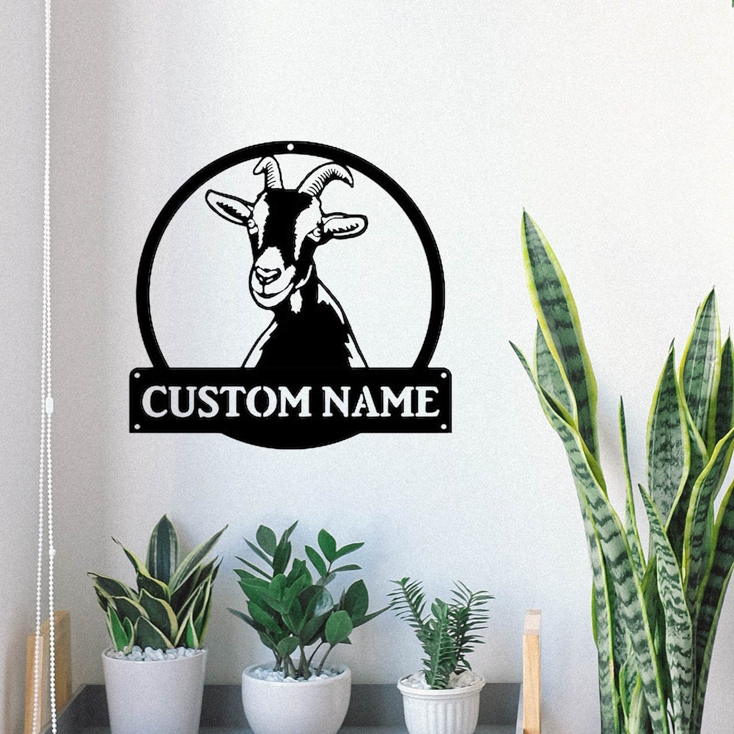 Custom Goat Farmhouse Metal Sign, Custom Goat Farm Sign, Personalized With Your Name, Goat Farmhouse