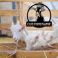 Custom Goat Farmhouse Metal Sign, Custom Goat Farm Sign, Personalized With Your Name, Goat Farmhouse