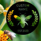 Customizable Bee Metal Signs, Outdoor Decor, Beekeeper, Porch Patio, Garden Yard Decor, Bee Decor, Metal Wall Art, Gifts For Bee Lovers