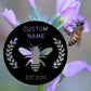 Customizable Bee Metal Signs, Outdoor Decor, Beekeeper, Porch Patio, Garden Yard Decor, Bee Decor, Metal Wall Art, Gifts For Bee Lovers