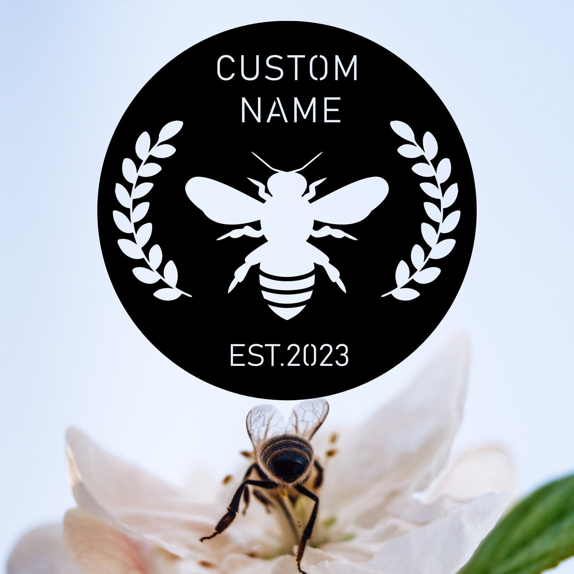 Customizable Bee Metal Signs, Outdoor Decor, Beekeeper, Porch Patio, Garden Yard Decor, Bee Decor, Metal Wall Art, Gifts For Bee Lovers