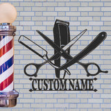 Custom Hairstylist Business Name Metal Sign, Custom Barber Shop Sign, Personalized Hair Dresser Metal Sign, Hair Salon Gift