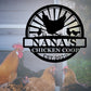 Custom Hen Chick Metal Sign, Metal Wall Art, Outdoor Farm Decor, Metal Decor, Custom Crafts, Handmade Signs, Gifts For Friends