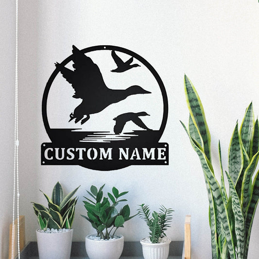 Custom Metal Duck Sign, Farm Duck Metal Sign, Custom Indoor Outdoor Duck Farm Sign, Custom Fly Duck Sign, Home Decor