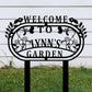 Personalized Welcome To Whose Garden Stake Metal Sign, Garden Decoration Metal Sign, Custom Steel Flower Bed Decoration