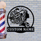 Custom Gril Barber Shop Sign, Personalized Barber Sign, Hairdresser Barber Decor, Gift For Barber Salon