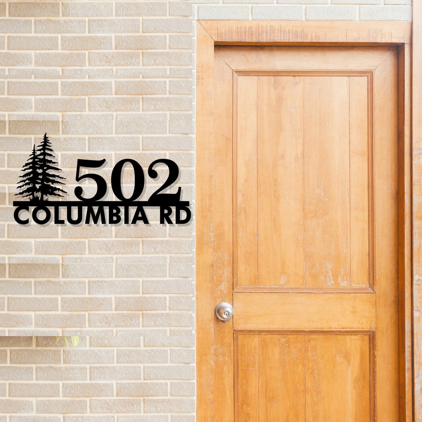 Personalized outdoor address sig, custom metal wall art, door sign number, street address sign, housewarming gift, handmade, LED night light