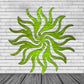 Personalized metal wall art / wacky sun decoration / sun metal art / garden decoration / outdoor wall decoration porch decoration / LED Sign
