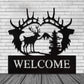 PersonalizedDeer Head Sign, custom Deer Antler Decor, Deer Hunter Gift, Christmas Gift For Him, Deer Name Metal Sign, Fathers Day Gift, LED sign