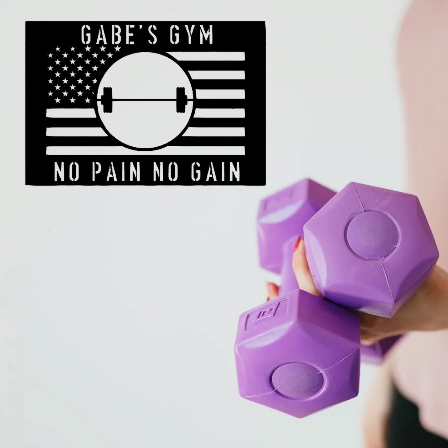 Custom Gym Name Metal, Gym Sign, Bedroom Wall Hanging, Living Room Hanging, Metal Decorations, Custom Crafts, Handmade Signs, Great Gifts