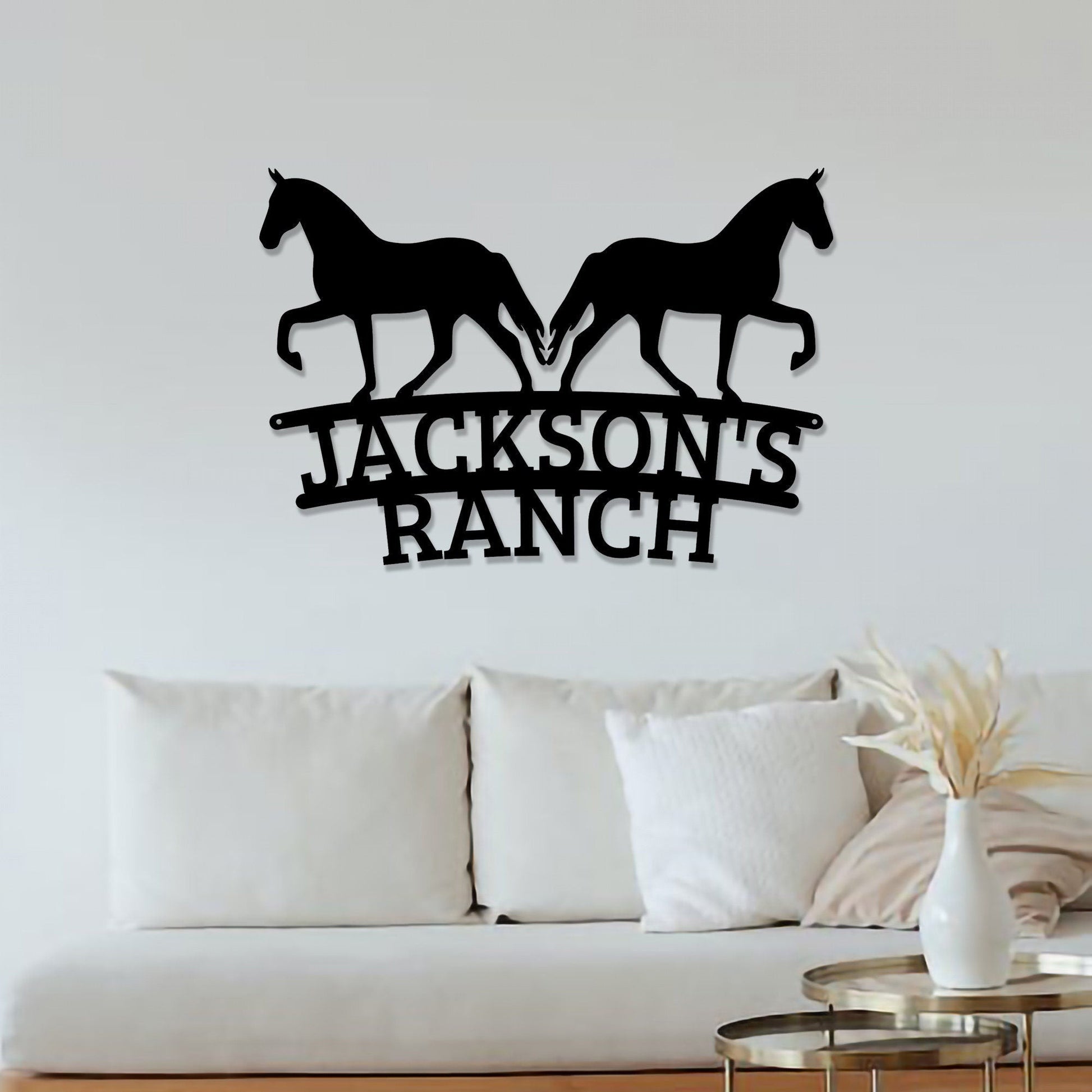 Custom Horse Metal Ranch Sign,Horse Barn Sign,Farmhouse Decor,Outdoor Family Name Sign,Fence,Metal Sign,Custom Metal Ranch Sign,LED Sign