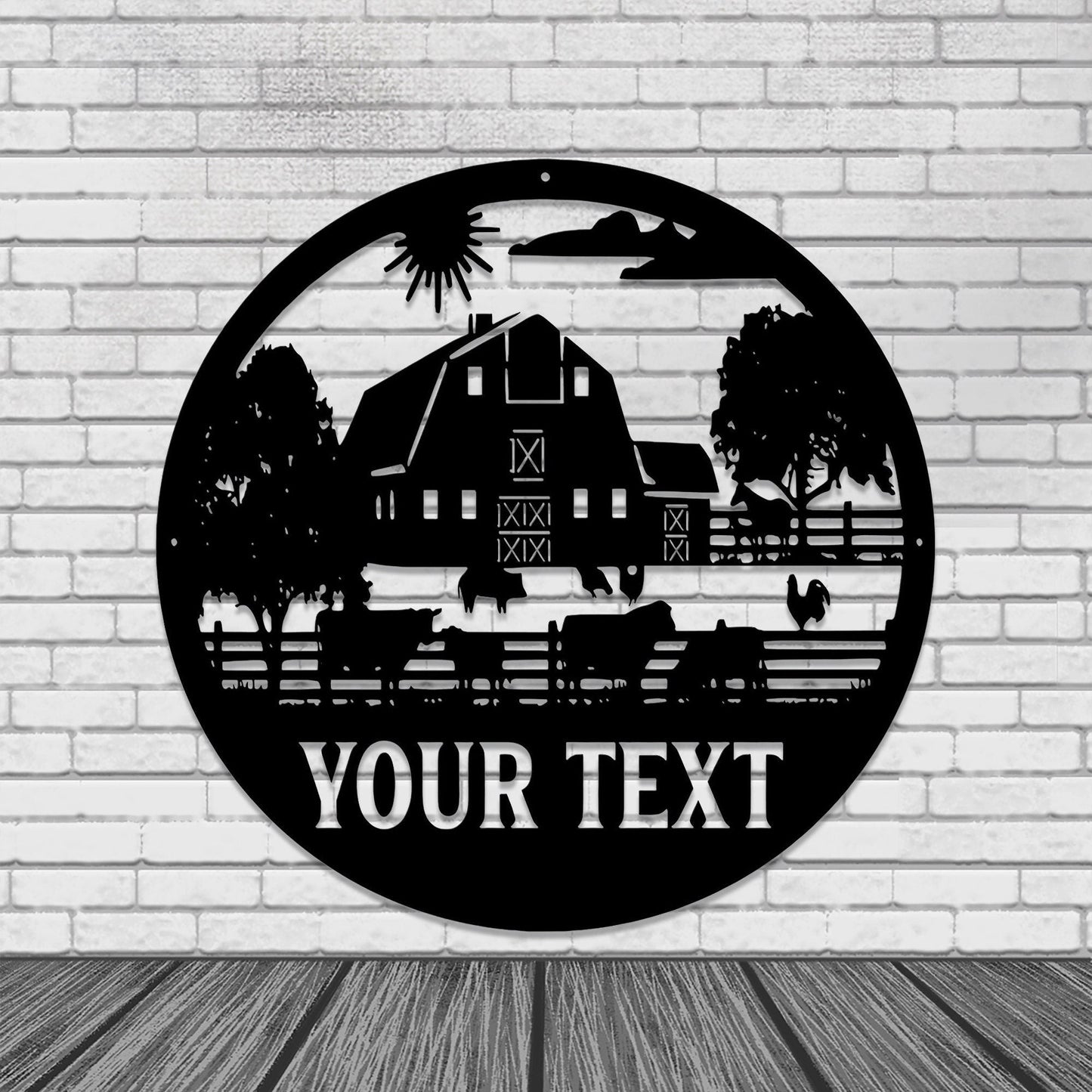 Custom Metal Farm Sign | Metal Sign for farmer| Family Name Sign|farmers' gifts| Home Decor|Farmhouse minimalist decoration|Harvest|LED Sign