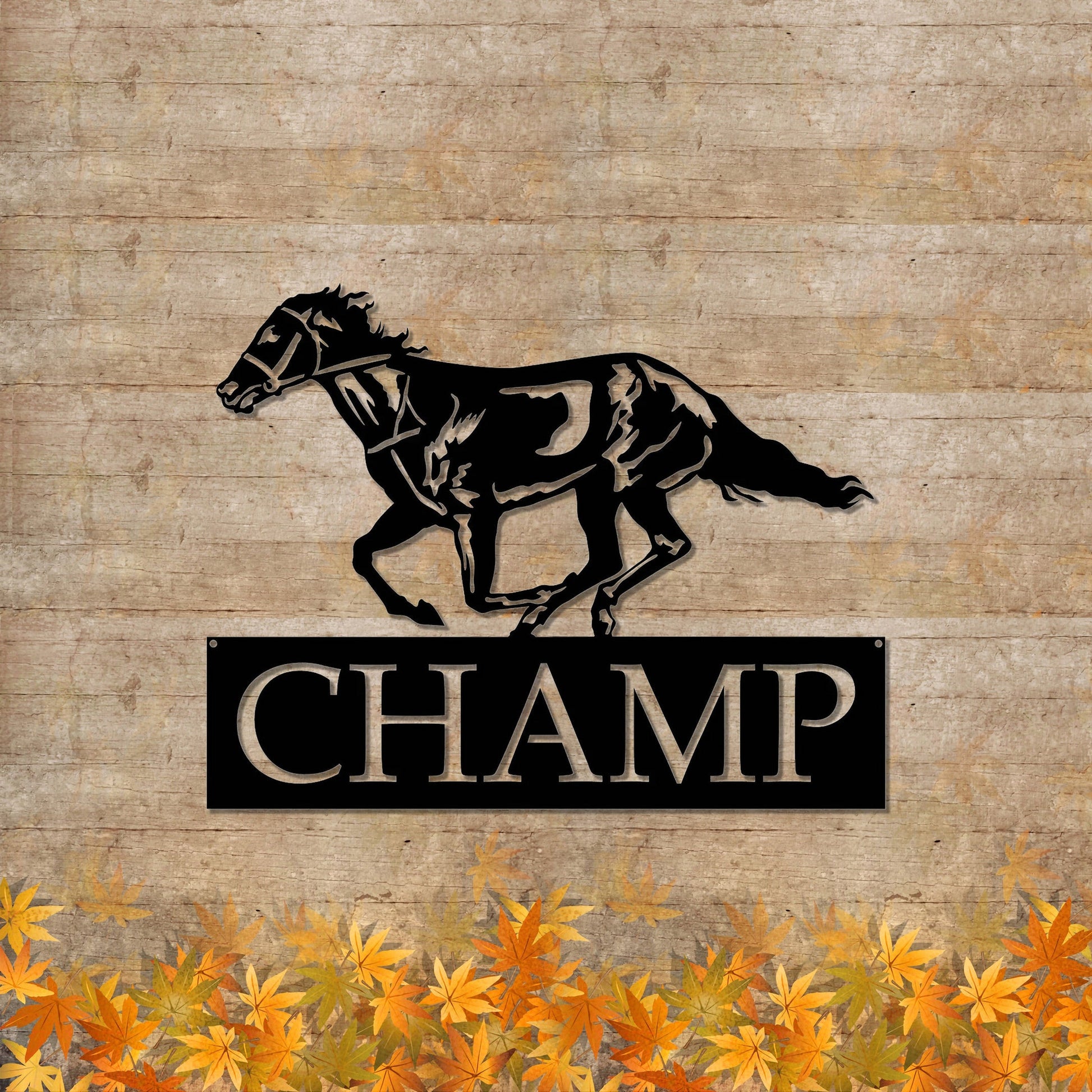 Personalized Horse Barn Sign,Custom Metal Stable Sign,Wall Hangings,Farmhouse Decor,Home Office Decor,Farmer's Gift,Dad's Gift,LED Wall Sign