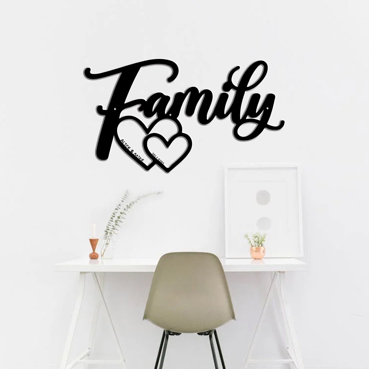 Customized Family Wall Sign/Family Wall Decor Sign/Family Text Wall Art/Family Wall Hangings/Valentine's Day Gifts/Anniversary gift/LED sign