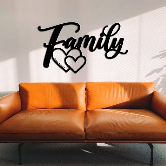 Customized Family Wall Sign/Family Wall Decor Sign/Family Text Wall Art/Family Wall Hangings/Valentine's Day Gifts/Anniversary gift/LED sign
