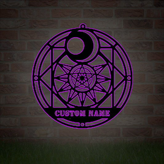 Personalized hand customized Bohemian Wall Art metal signs, Bohemian style art decoration,Yoga Home Office Living Room Decoration,LED Light