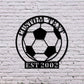 Personalized soccer metal sign, custom soccer name metal sign/World Cup gift/gift for him/metal wall art/LED light-emitting soccer wallsconce