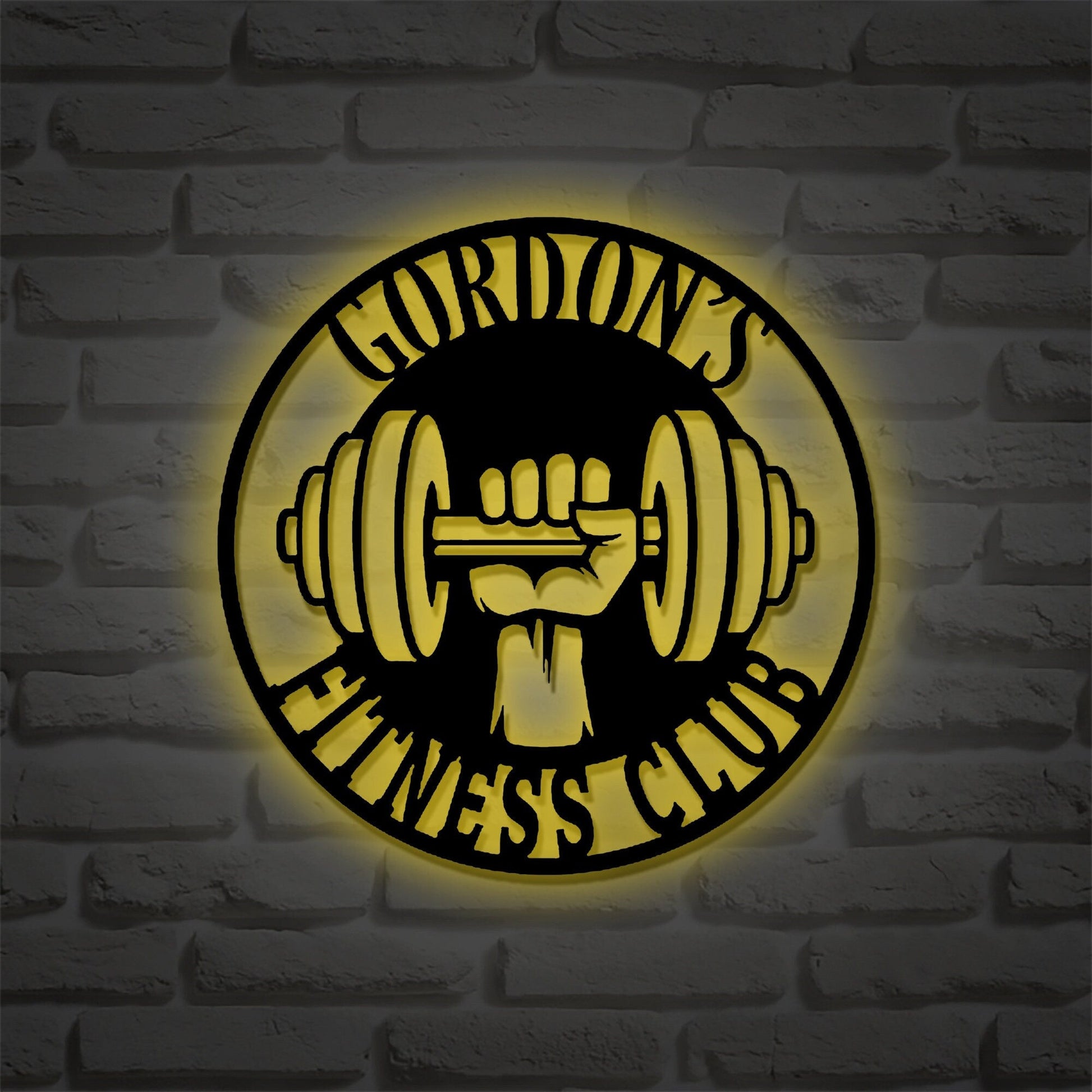 Custom Gym Metal Sign - Home Gym Sign - Cross Fit Sign - Weight Lifting Sign - Fitness Center Sign - Gym Coach Gift - LED Sign