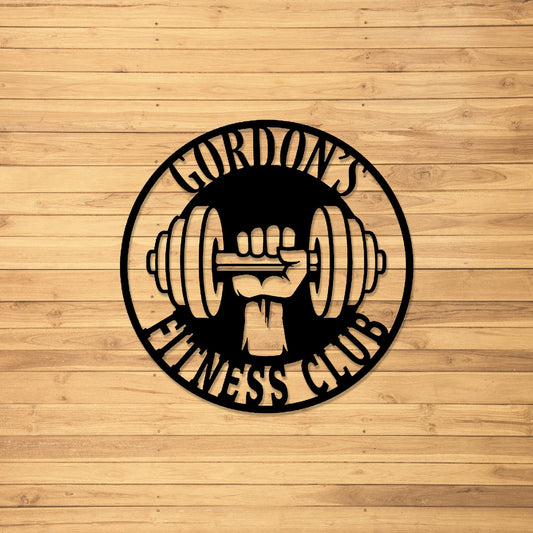 Custom Gym Metal Sign - Home Gym Sign - Cross Fit Sign - Weight Lifting Sign - Fitness Center Sign - Gym Coach Gift - LED Sign