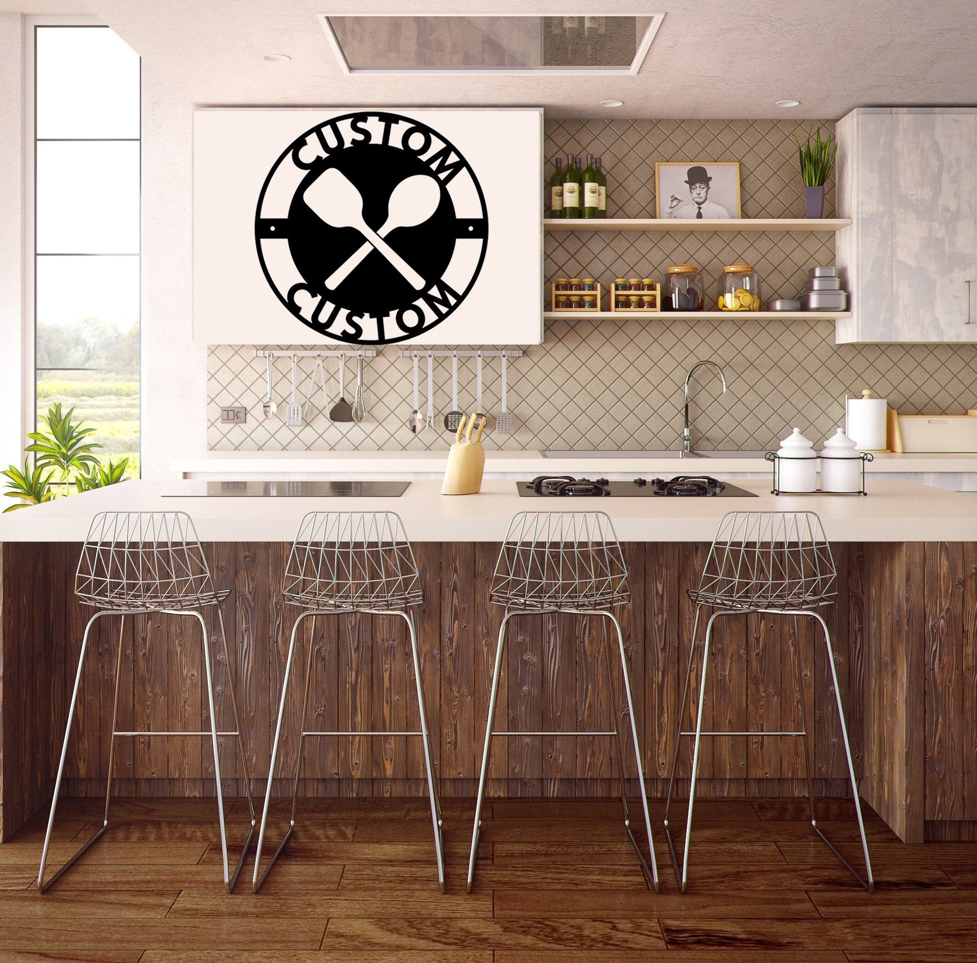 Customizable Spatula Spoon, Spatula Spoon Wall Art, Kitchen Decorations, Metal Decorations, Custom Crafts, Handmade Signs, Gifts For Friends