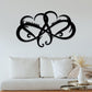 Custom infinite heart metal wall art sign/steel double heart decorative wall decoration/family name sign/valentine's day gift/LED sign