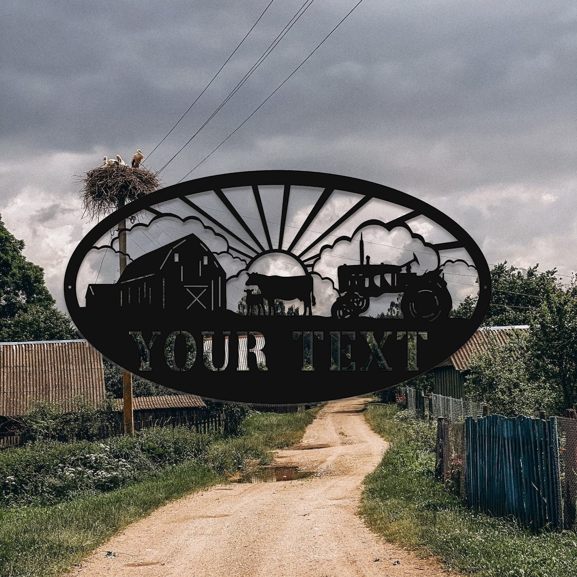 Custom Metal Farm Sign | Metal Sign for farmer| Farmhouse | Family Name Sign |farmers' gifts| Home Decor | Minimalist|Harvest|LED Sign