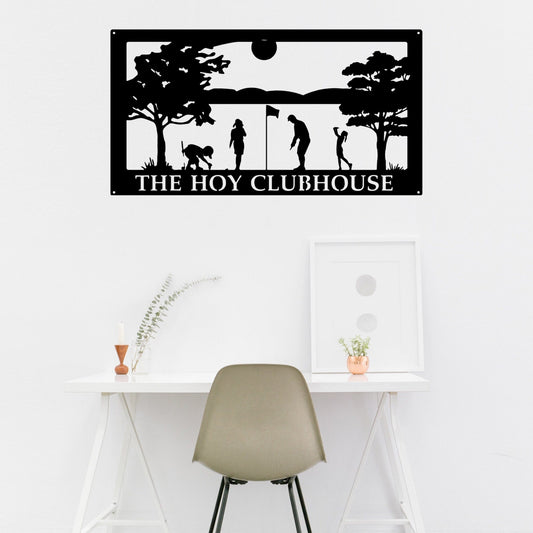 Customized Golf Name Metal Art Signs, Bedroom Wall Hangings, Living Room Hangings, Metal Decorations, Custom Crafts, Handmade Signs