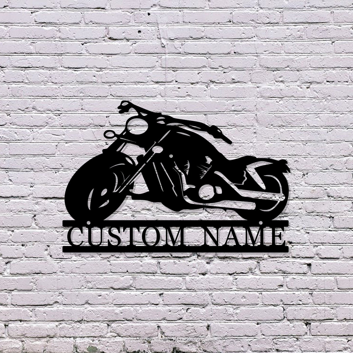 Personalized motorcycle metal wall art, custom motorcycle signs, dealership opening gifts, custom text gifts, dad's gifts, LED light signs