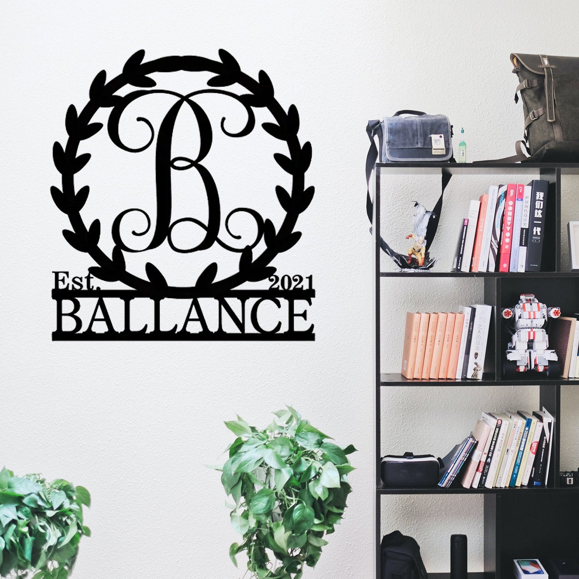 Surname Signs, Custom Monogram Door Sign Hooks, Monogram Door Garland, Surname Door Hangers, Initial Door Signs, Monogram Initial Door Hooks