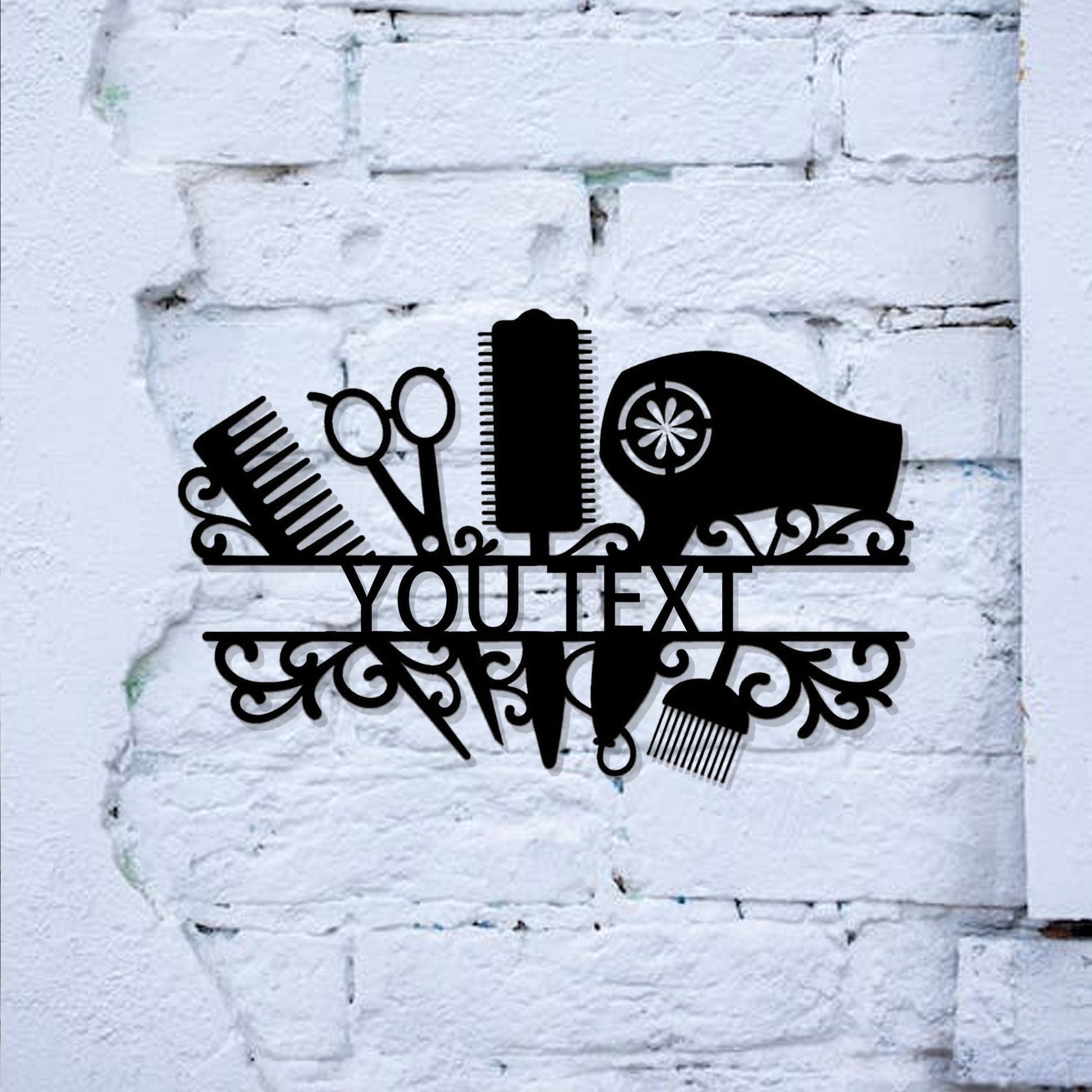 Personalized metal hair stylist name sign, custom hair stylist business name sign, hair salon wall art, hair salon gift, hair stylist gift, LED