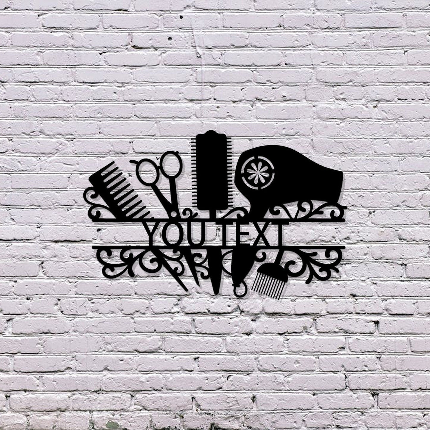 Personalized metal hair stylist name sign, custom hair stylist business name sign, hair salon wall art, hair salon gift, hair stylist gift, LED