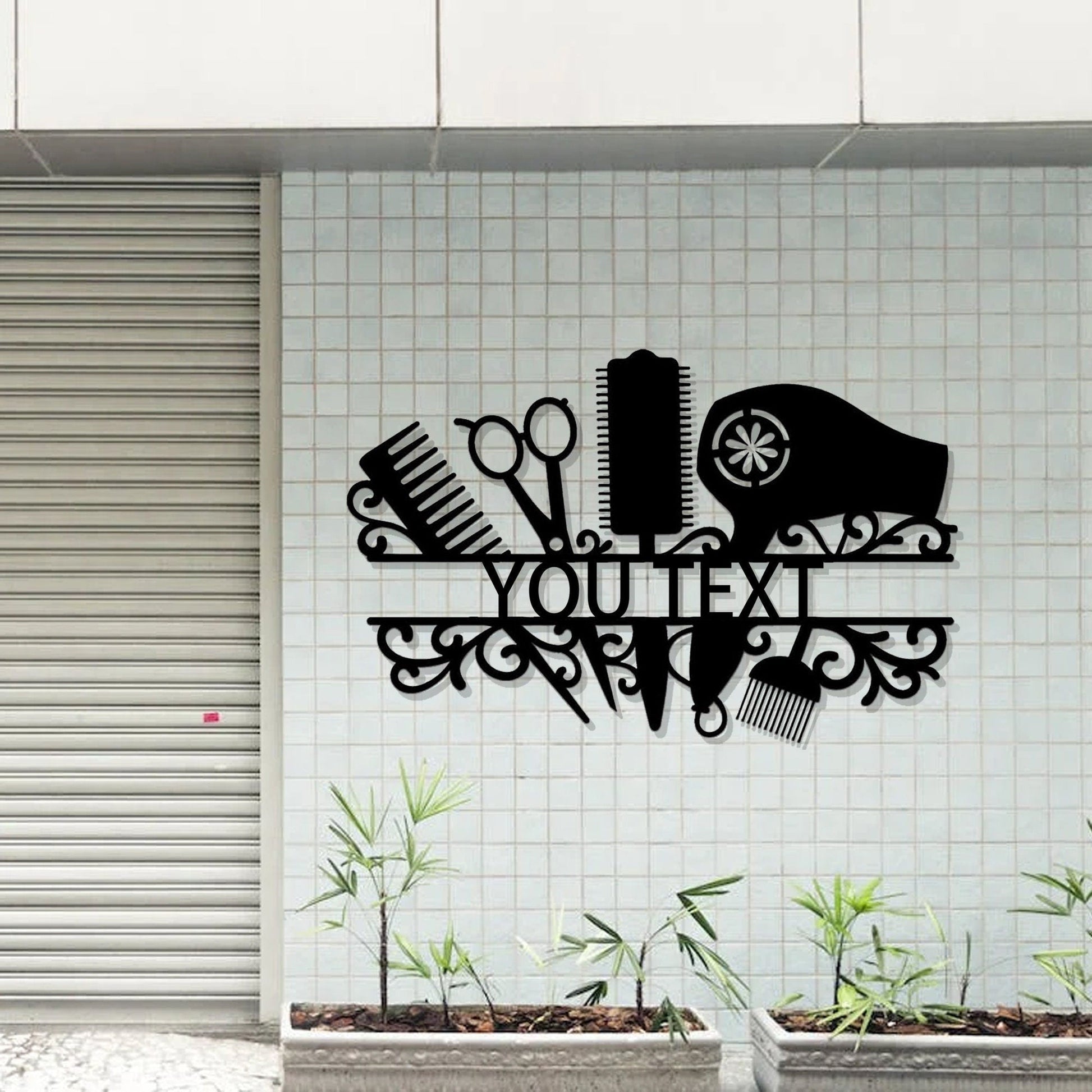 Personalized metal hair stylist name sign, custom hair stylist business name sign, hair salon wall art, hair salon gift, hair stylist gift, LED