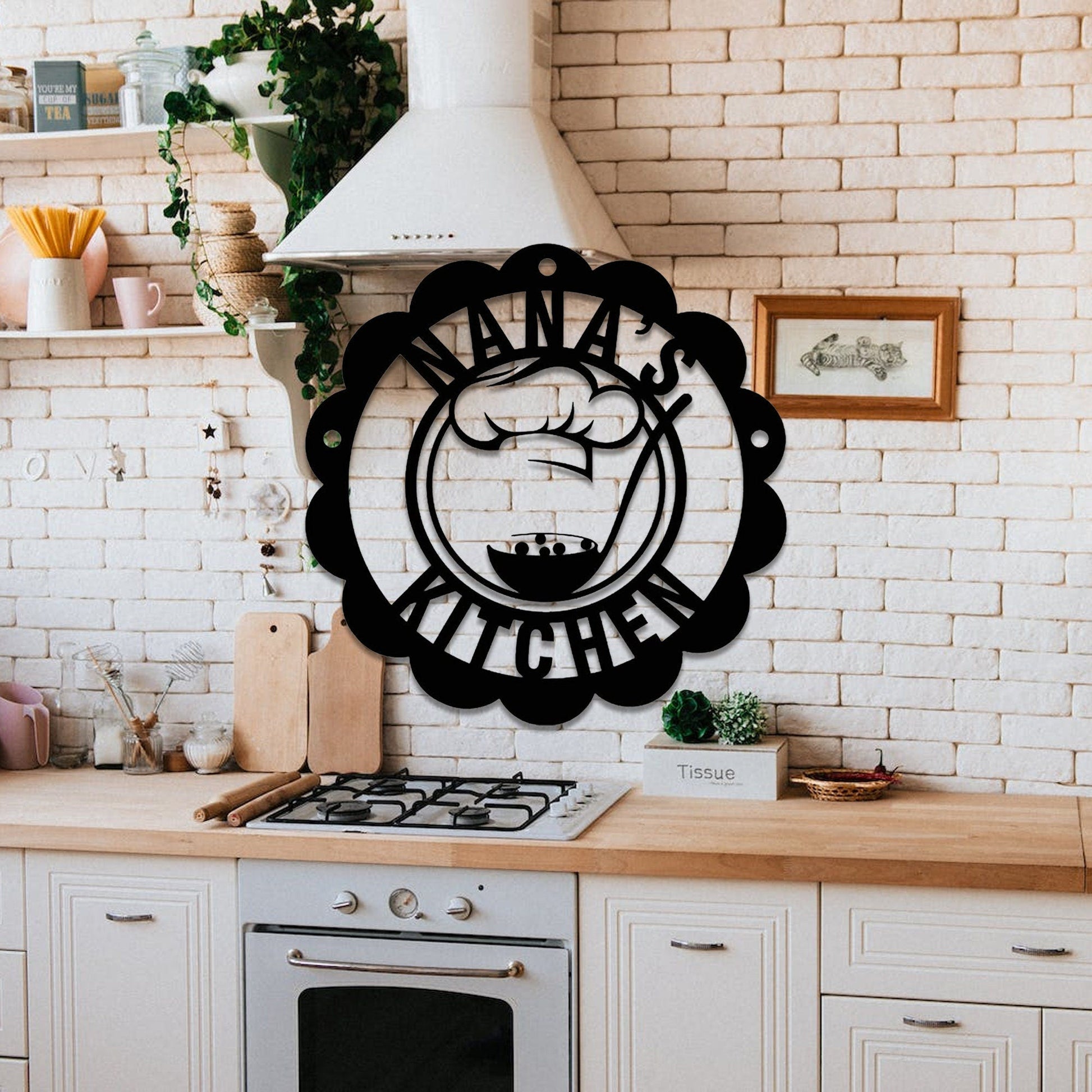 Custom Metal Sign for Kitchen, Nana's Kitchen Metal Sign, Personalized Nana Mothers Day Gift, Custom Kitchen Sign Wall Decor,LED Sign