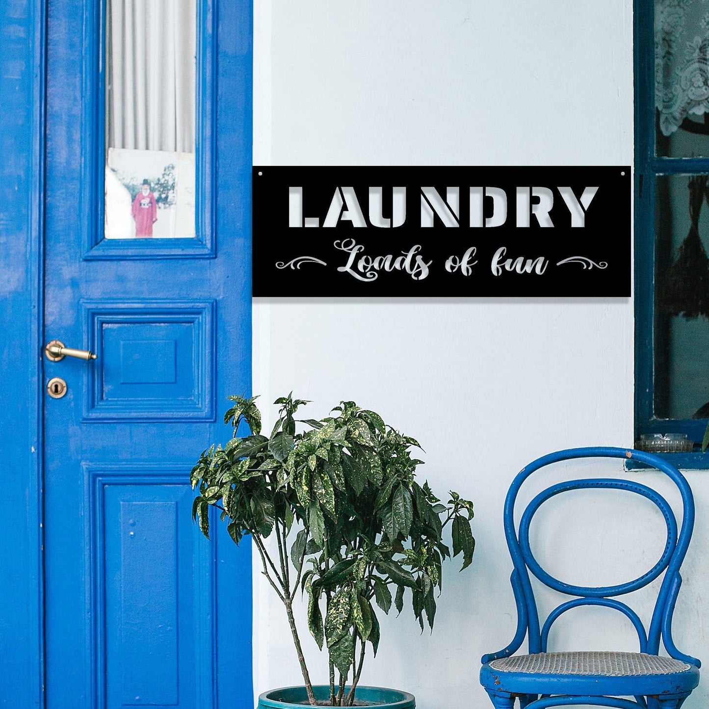 Custom Laundry Room Metal Wall Sign Art Loads of Fun Metal Sign Home Decor Decorative Accent Metal Wall Art Funny Laundry Room Sign LED sign