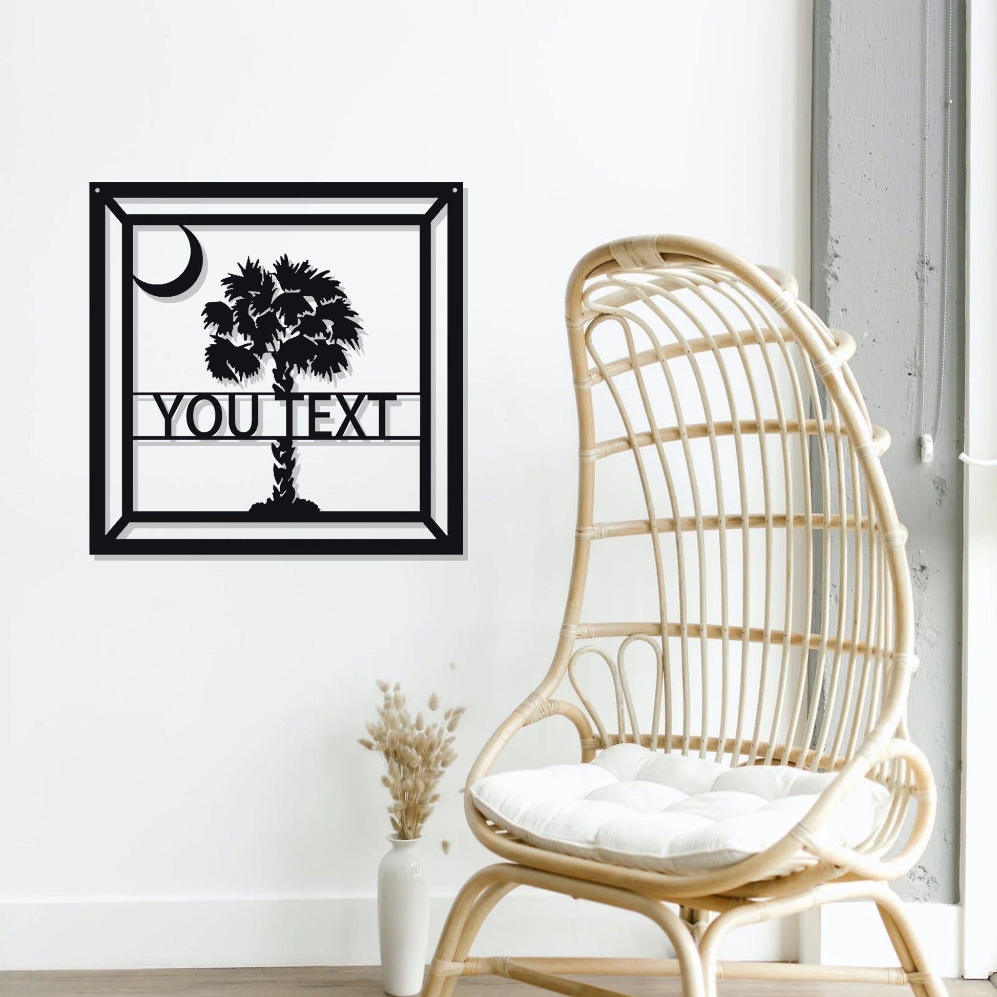 custom palm tree metal sign/personalized tropical patio or pool sign/outdoor metal sign/ornament/front door home sign/beach house/led sign