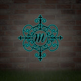 Custom Family Name Metal Sign, Initial Sign, Metal Monogram Sign, Door Hanger, Last Name Sign, Metal Decorative Wall Art,LED Sign