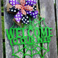 Welcome To Our Web Metal Door Hanger, Halloween Door Hanger, Spider Web Garden Flag, Halloween Garden Flag, Halloween Decorations, Halloween